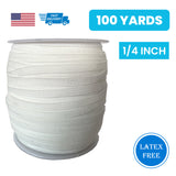 1/4" Elastic White - 100 yards