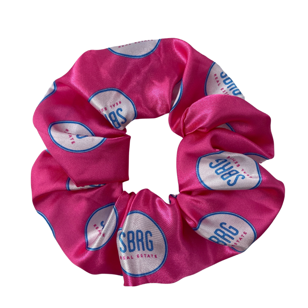Logo Hair Scrunchie Satin Logo Hair Scrunchies- 3 Pack | The Mane Attraction main image 3