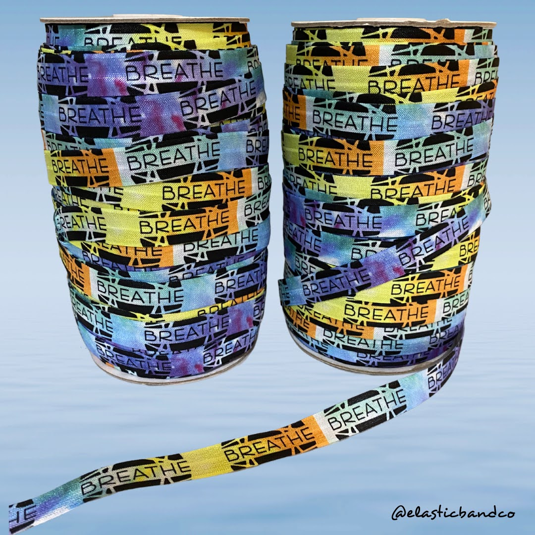 Custom Printed Fold Over Elastic by the Roll - Elastic Band Co.