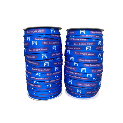 Custom Printed Fold Over Elastic by the Roll - Elastic Band Co.