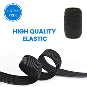 1/4" Elastic Black - 50 yards