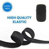 1/4" Elastic Black - 50 yards
