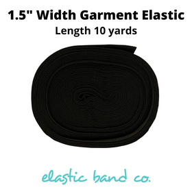 Kreinik Manufacturing > Elastic > Black 1/4 Flat Elastic