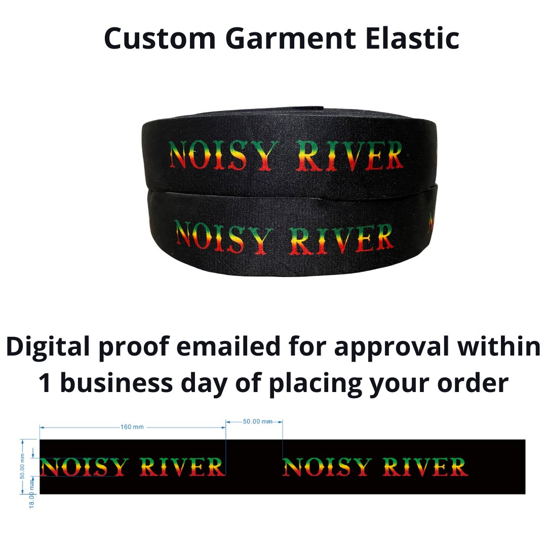 Custom Printed Garment Elastic - Elastic Band Co.