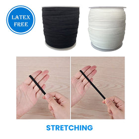 1/4" Elastic Black - 50 yards