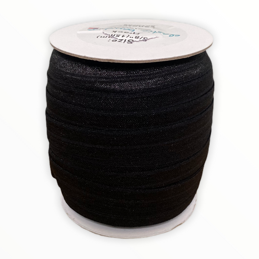 Fold Over Elastic – 50 yards black