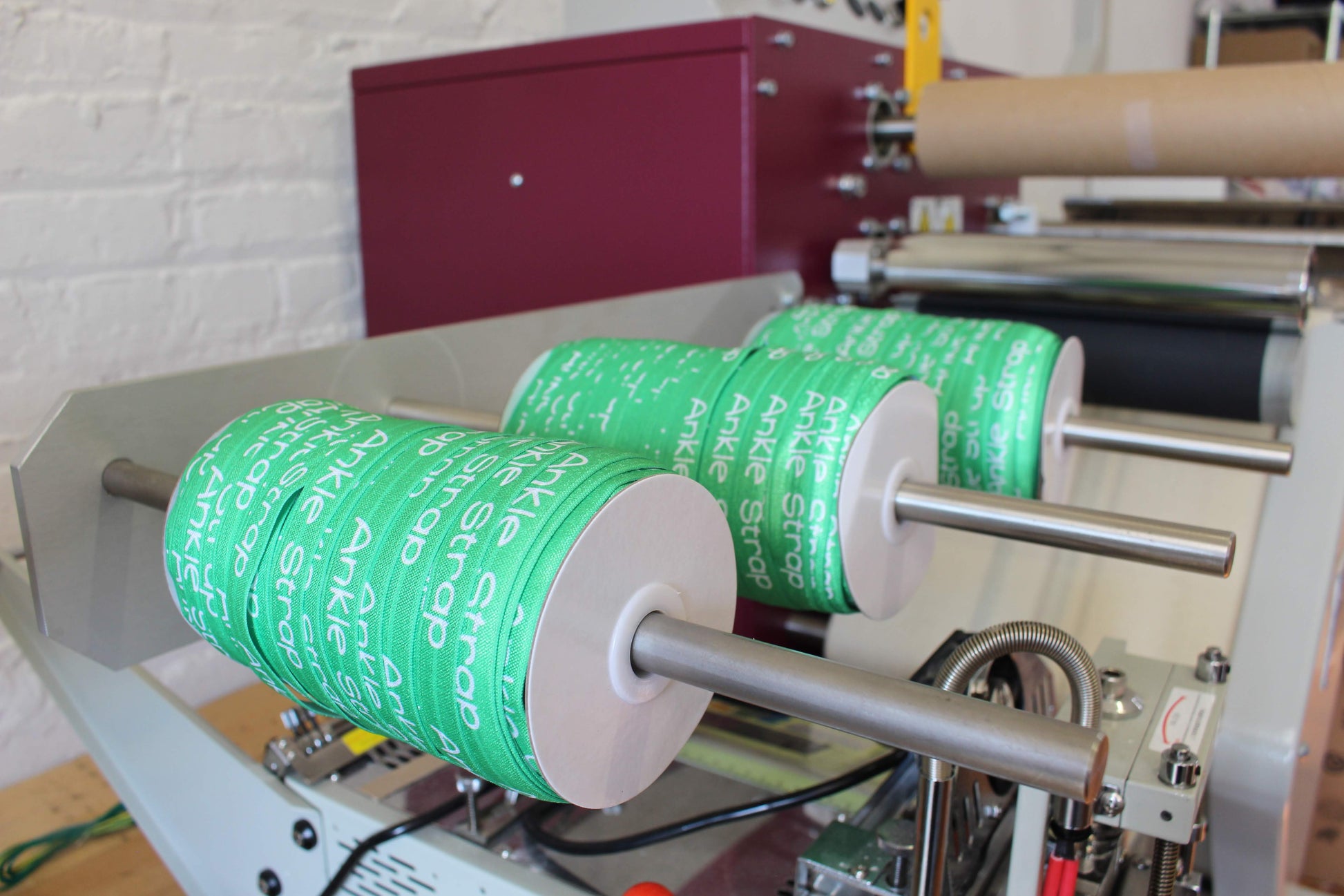 Custom Printed Fold Over Elastic by the Roll - Elastic Band Co.