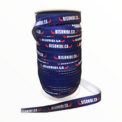 Custom Printed Fold Over Elastic by the Roll - Elastic Band Co.