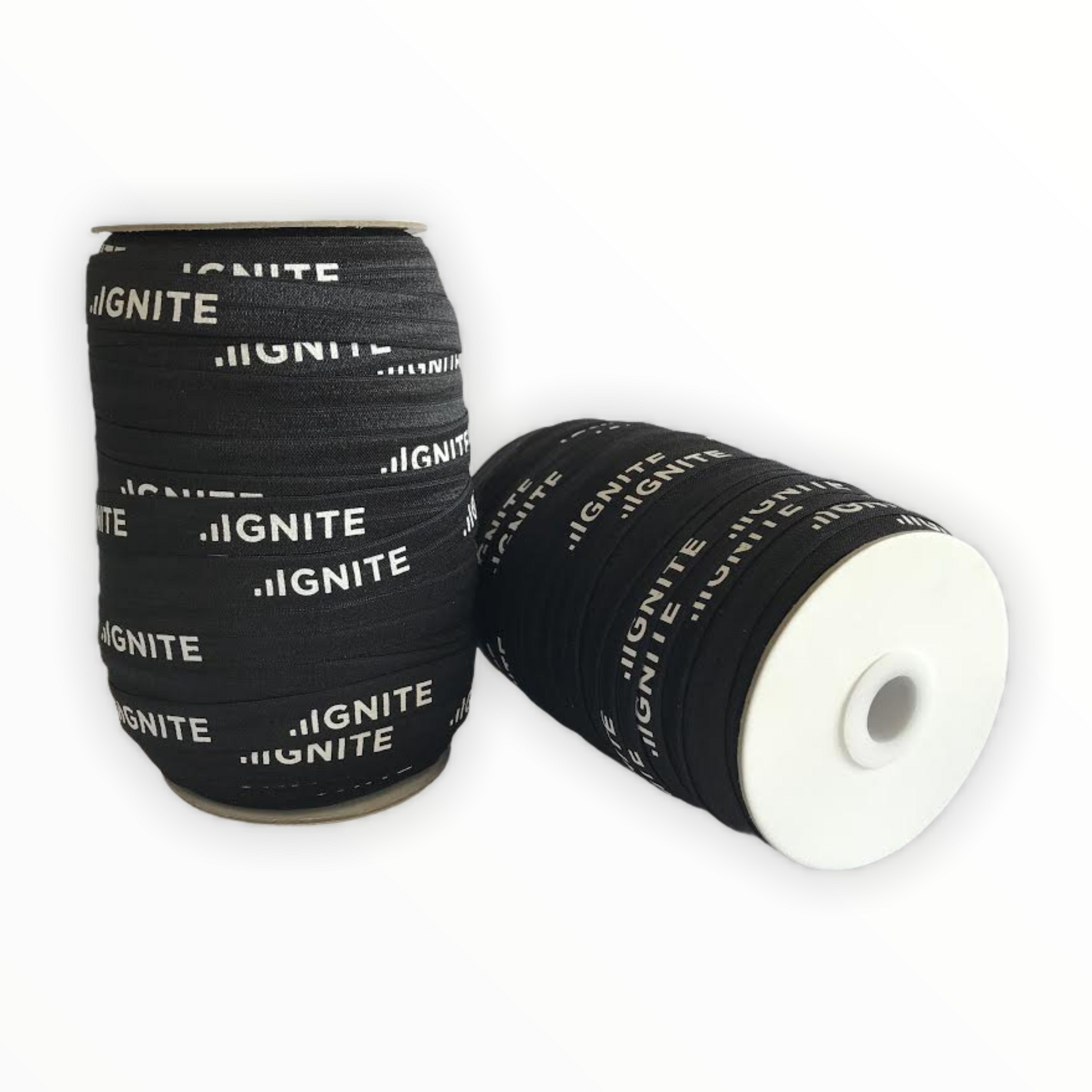 Custom Printed Fold Over Elastic by the Roll - Elastic Band Co.