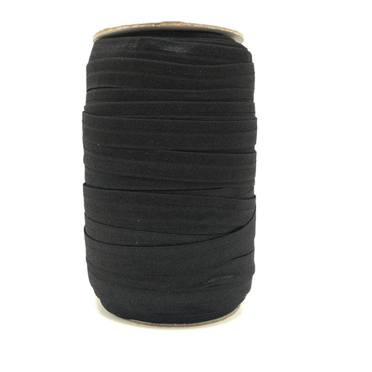 Fold Over Elastic – 100 yards black